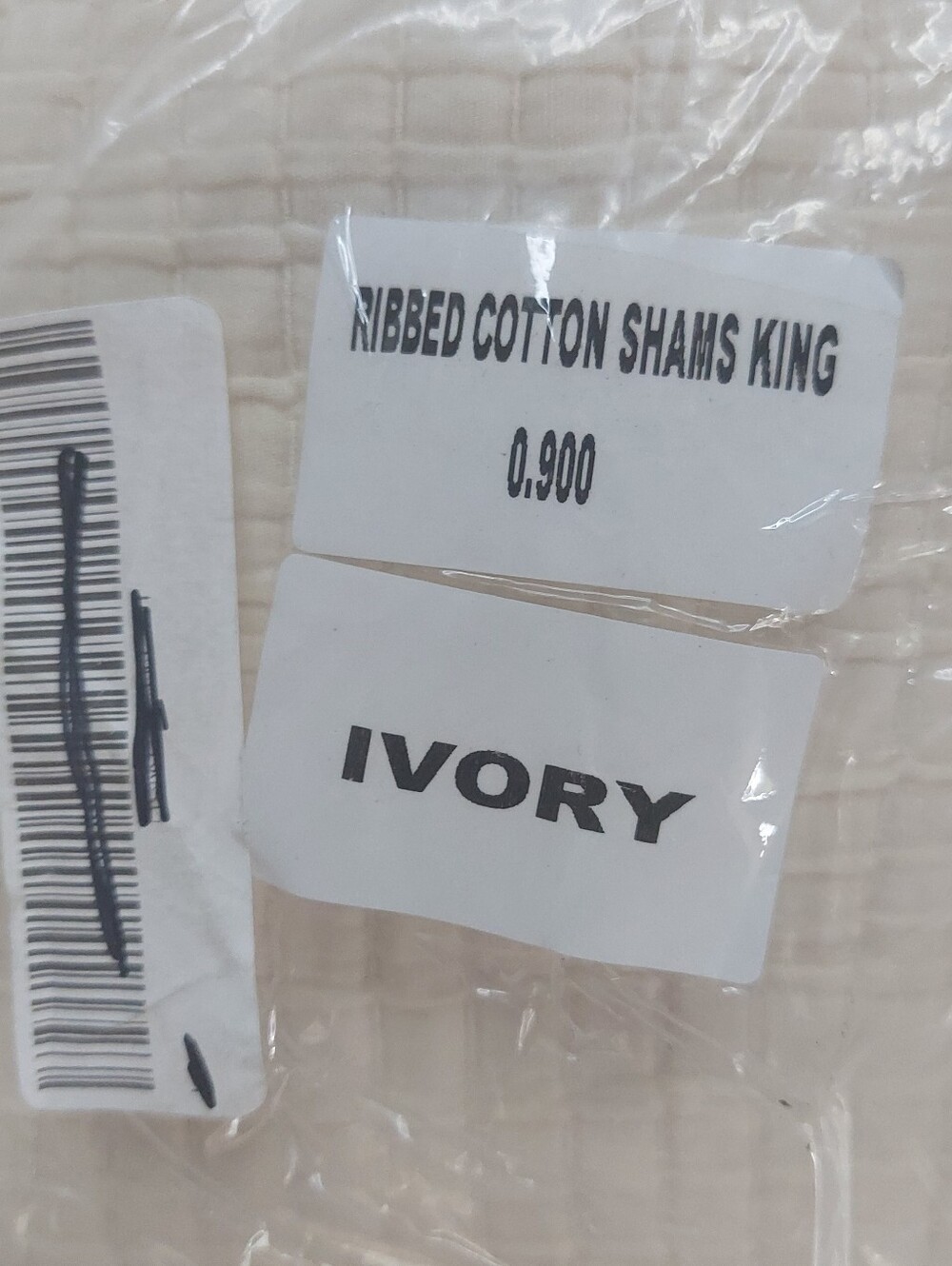 NWOT! Quince Organic Cotton Set Of 2 Ivory Ribbed Shams! King (M33) - Picture 10 of 10